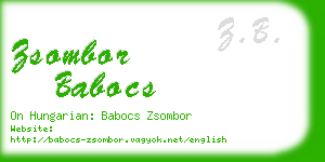 zsombor babocs business card